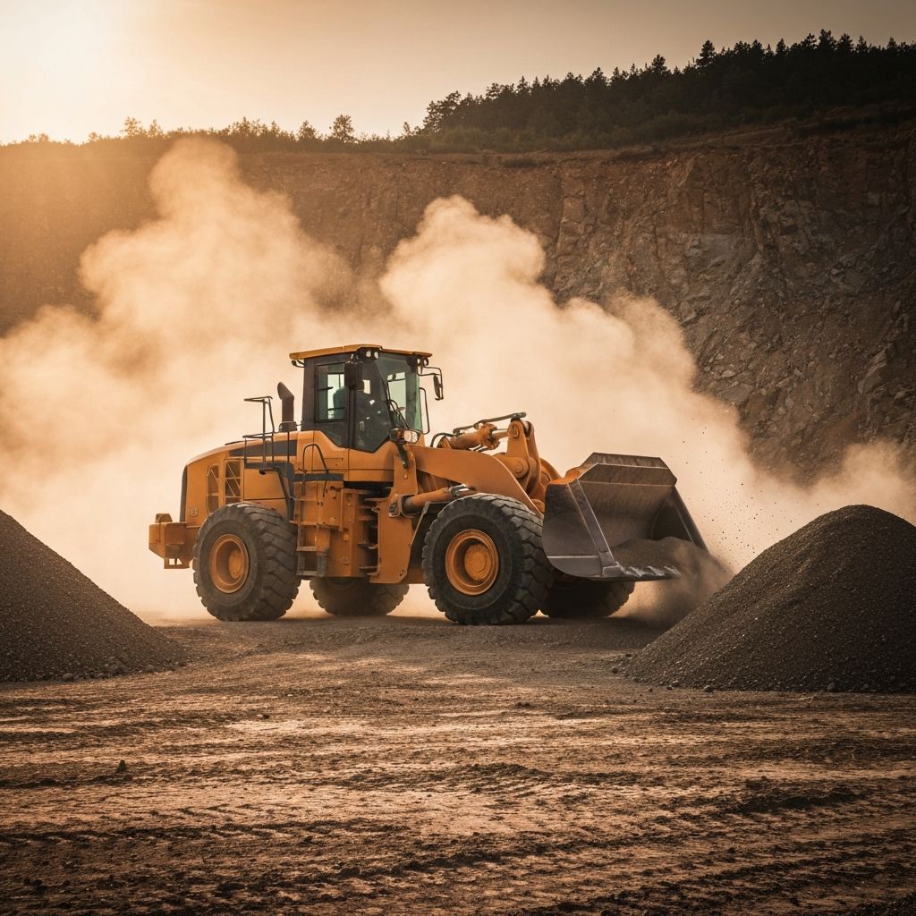 Front loader at quarry
